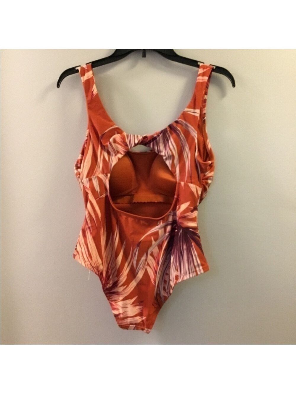Kona Sol one piece swim suit tropical leaf pattern Womans size Large - Picture 9 of 12
